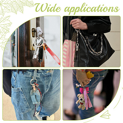 24Pcs 6 Styles Zinc Alloy Spring Gate Rings FIND-ME0002-10-1