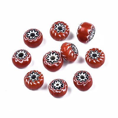 Handmade Millefiori Lampwork Beads LAMP-S197-018-1