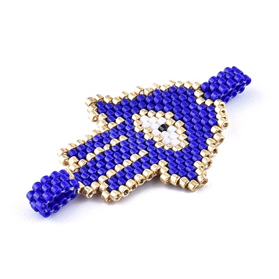 Handmade Seed Beads Links Connectors SEED-I012-07B-1