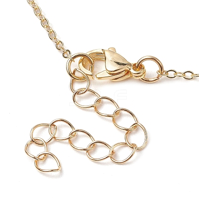 Brass Micro Pave Clear Cubic Zirconia Pendant Necklaces NJEW-JN04798-1