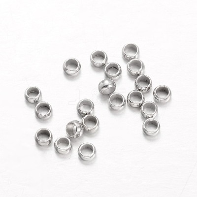 Rondelle Brass Crimp Beads KK-L134-32P-1