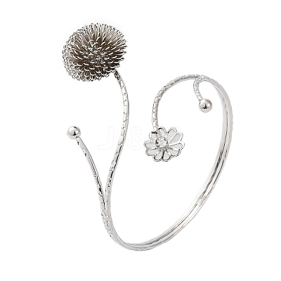 PincushionAlloy Arm Cuff Bangles for Girl Women AJEW-A063-01B-P-1