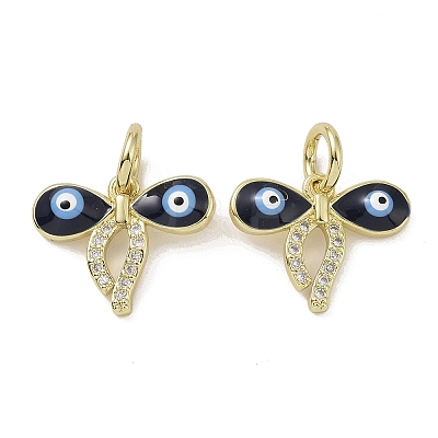 Real 18K Gold Plated Brass Micro Pave Cubic Zirconia Pendants KK-L209-072G-04-1