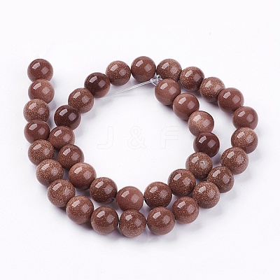 Synthetic Goldstone Bead Strands G-R193-04-10mm-1