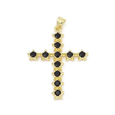Brass Micro Pave Cubic Zirconia Pendants KK-D317-110G-1