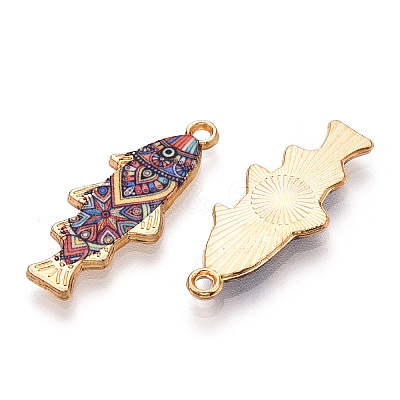 Alloy Enamel Pendants FIND-C037-16G-07-1-1