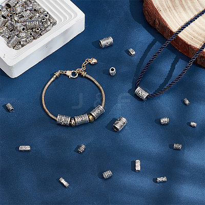 120Pcs 10 Styles Tibetan Style Alloy Beads Sets TIBEB-HY0001-10AS-1