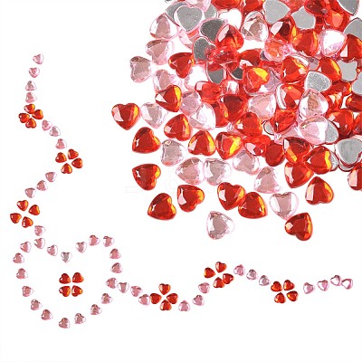 2 Colors Imitation Taiwan Acrylic Rhinestone Cabochons GACR-SZ0001-08-1