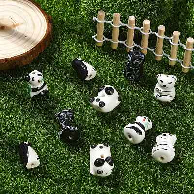 10Pcs 5 Styles Handmade Porcelain Beads PORC-CJ0001-41-1
