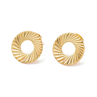 201 Stainless Steel Stud Earring Findings X-STAS-G266-07G-1