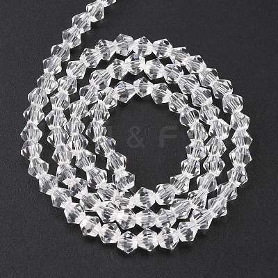 Imitate Austrian Crystal Bicone Glass Beads Strands X-GLAA-F029-4x4mm-13-1