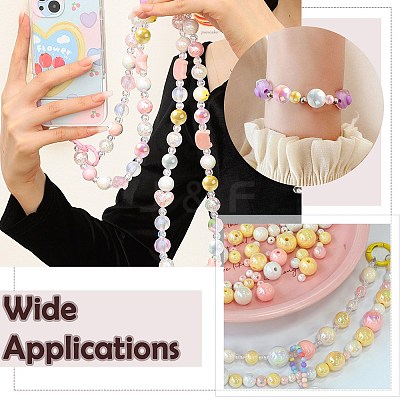 250G UV Plating Rainbow Iridescent Opaque Acrylic Beads PACR-CJ0001-38C-1