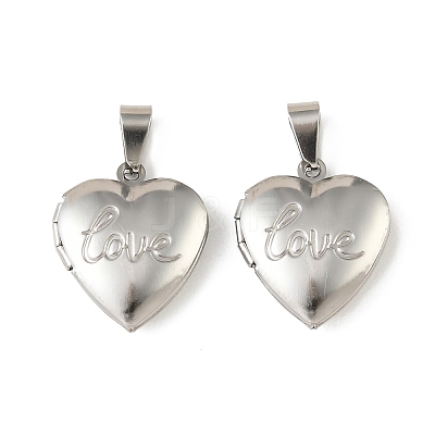 316 Stainless Steel Locket Pendants LS-STAS-K321-22P-1