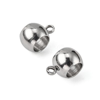 Tarnish Resistant Rondelle 201 Stainless Steel Tube Bails X-STAS-R075-22-1