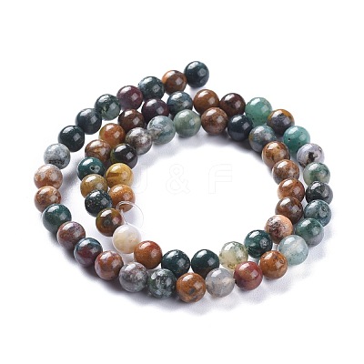 Natural Ocean Jasper/Ocean Agate Beads Strands G-K416-08-6mm-1