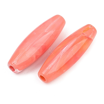 Opaque Acrylic European Beads OACR-G064-08A-1