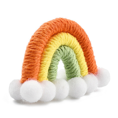 Polycotton(Polyester Cotton) Woven Rainbow Wall Hanging FIND-T035-16I-1