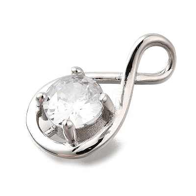 925 Sterling Silver Pave Cubic Zirconia Pendants STER-V001-03P-04-1