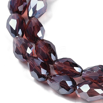 Transparent Electroplate Glass Beads Strands EGLA-N013-T10mm-B03-1