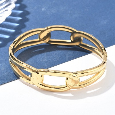 304 Stainless Steel Bangles AJEW-P127-05G-1