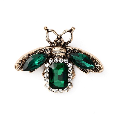 Rhinestone Bee Brooch Pin JEWB-WH0022-61A-1