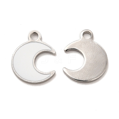 304 Stainless Steel Enamel Pendants STAS-M308-18P-03-1