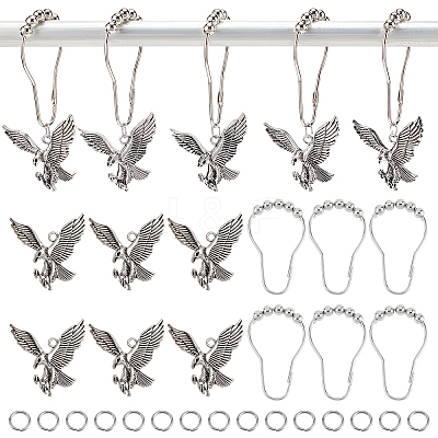 DIY Eagle Shower Curtain Hook Rings Making Kit DIY-GA0003-64-1