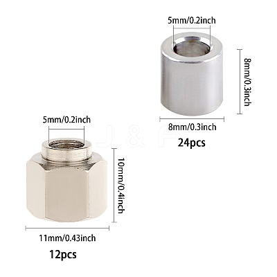 24Pcs Aluminum Column Block FIND-BC0004-75-1