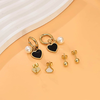 3 Pairs Elegant Stainless Steel Earring Sets OF1161-3-1