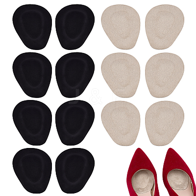 8Pairs 2 Colors Silicone & Fleece Fabric Ball-of-Foot Cushions DIY-PH0035-24-1