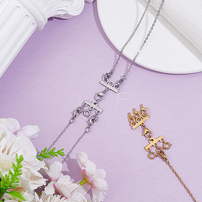 2Pcs 2 Colors Stainless Steel Chain Extender FIND-GO0004-17A-1