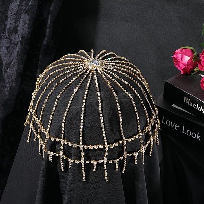 Alloy Rhinestone Headbands AJEW-WH20020-247G-1