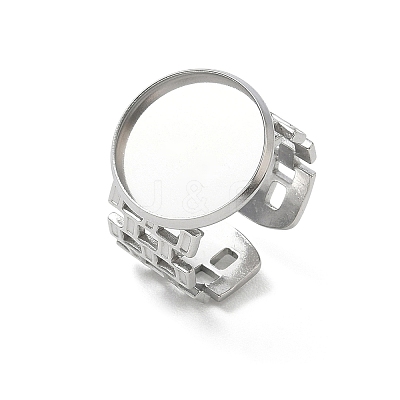304 Stainless Steel Cuff Ring Components SA-CBA37BC-17E-P-1