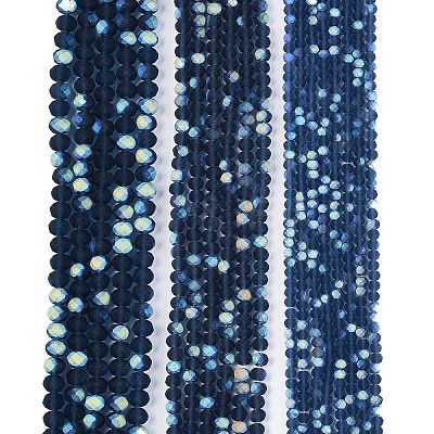 Transparent Glass Beads Strands X-EGLA-A044-T6mm-MB12-1