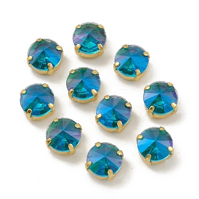 Flat Round Moonlight Effect Sew on Rhinestone GLAA-B010-04B-06-1