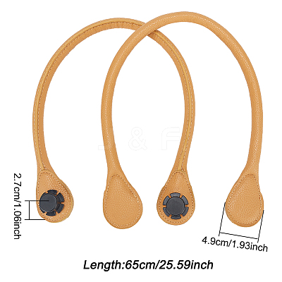 PU Imitation Leather Bag Handles FIND-WH0033-61A-1