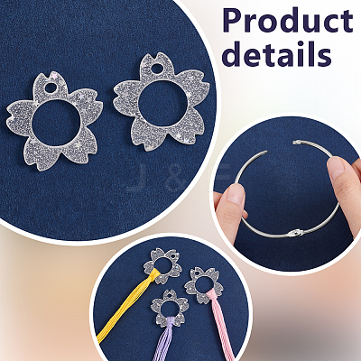 20Pcs Acrylic Floss Bobbin TOOL-OC0001-92D-1