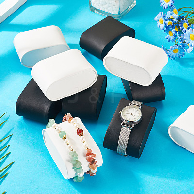 8Pcs 2 Colors Imitation Leather Watch Display Pillows ODIS-TA0001-05-1