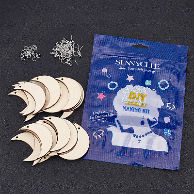 DIY Moon Drop Earring Making Kits DIY-SC0018-65-1