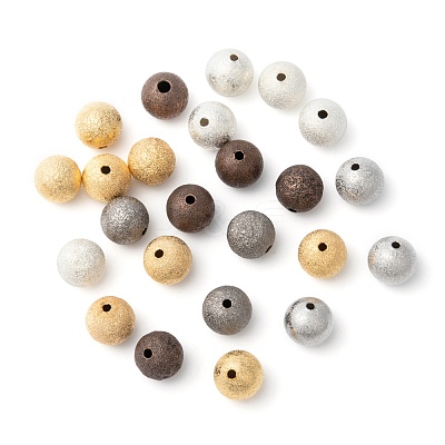 Brass Textured Beads KK-EC248-M-1