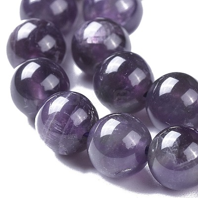 Natural Amethyst Round Bead Strands G-I168-08-8mm-1