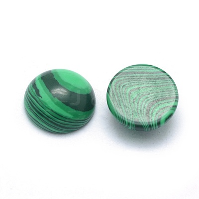 Synthetic Malachite Cabochons G-P393-R49-10MM-1