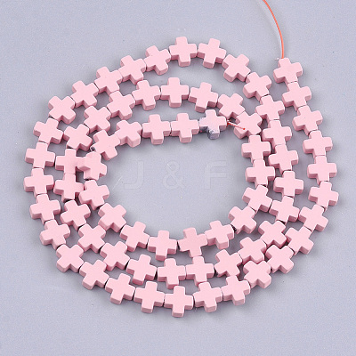 Spray Painted Non-magnetic Synthetic Hematite Beads Strands G-T116-18A-05-1