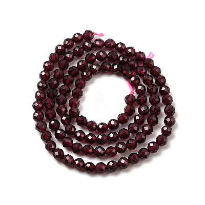 Natural Garnet Beads Strands G-J376-36B-4mm-1