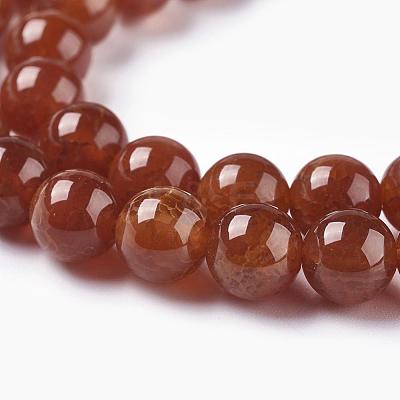 Natural Crackle Agate Beads Strands G-D868-8mm-01-1