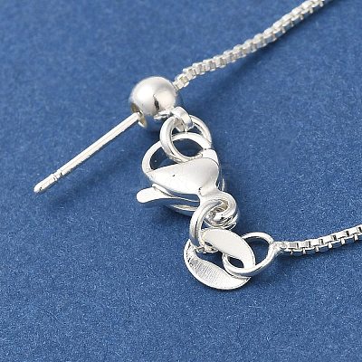 Brass Box Chain Adjustable Slider Necklaces NJEW-B119-02S-1