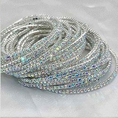 Brass Rhinestone Tennis Bracelets WG6EB7A-19-1
