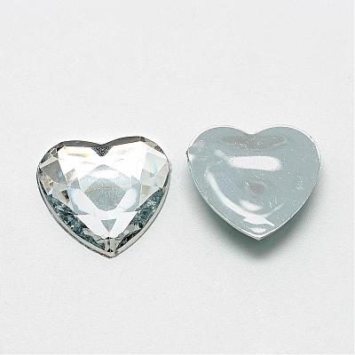 Acrylic Rhinestone Flat Back Cabochons GACR-Q009-25x25-15-1