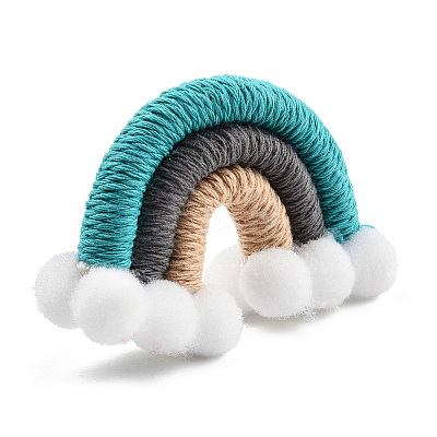 Polycotton(Polyester Cotton) Woven Rainbow Wall Hanging FIND-T035-16D-1