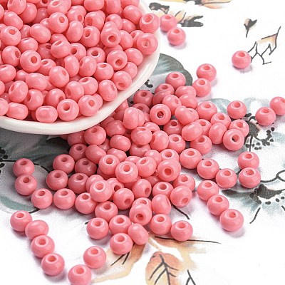 Imitation Jade 3/0 Glass Seed Beads SEED-Z001-A-B15-1